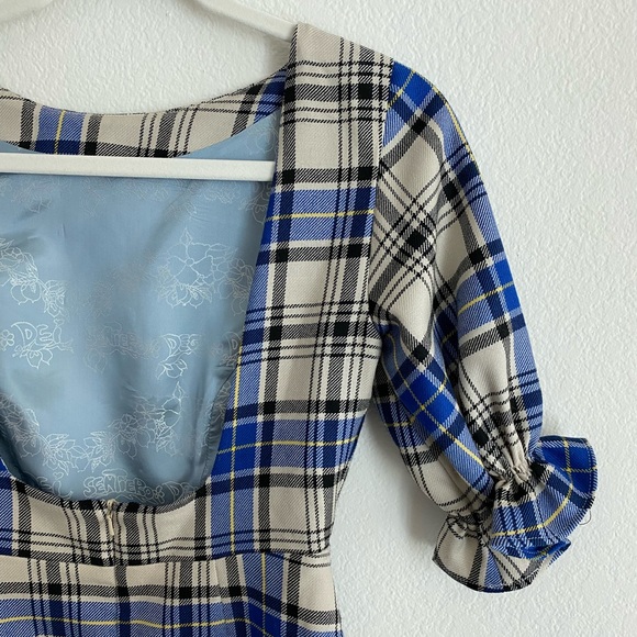 Shrimps Plaid Wool Mini Dress - Picture 6 of 9